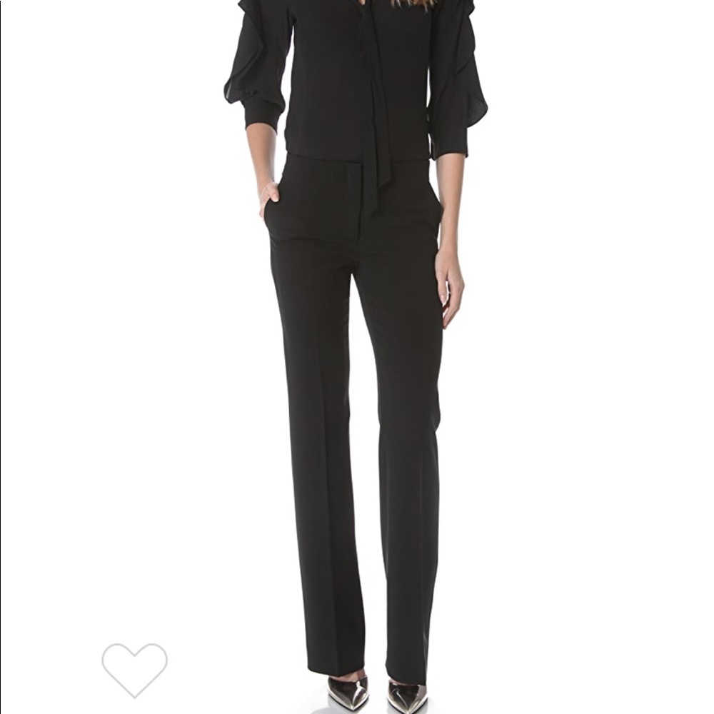 Moschino Black Wide Leg Crepe Pants Size 4